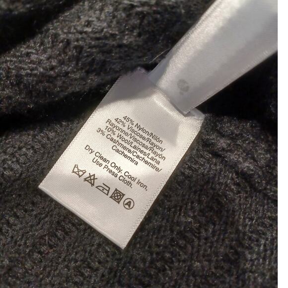 DKNY Wool Cashmere Blend Ribbed Sweater Mock Neck M - Picture 6 of 8